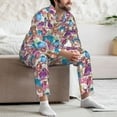 thumbnail image 6 of KLL Watercolor Owl Sleepwear Mens Flannel Pajamas,Long Cotton Pj Set, 6 of 7