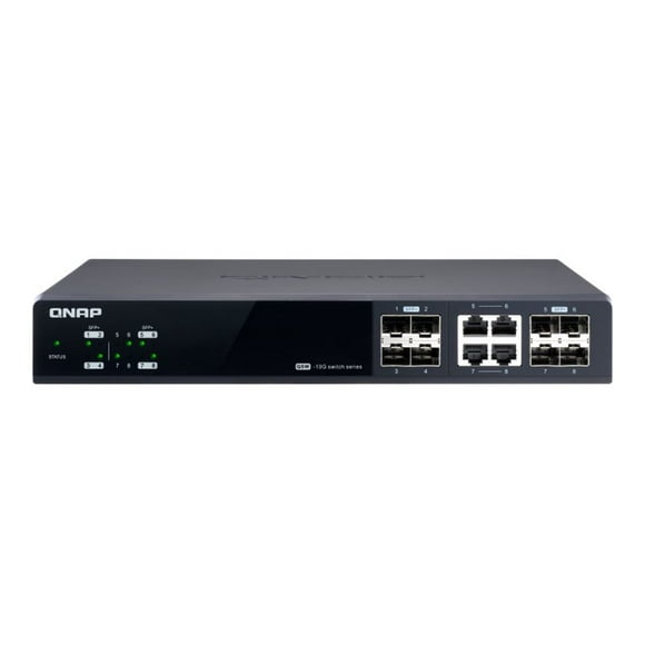 QNAP QSW-M804-4C - Switch - managed - 4 x 10 Gigabits SFP+ + 4 x combo 10 Gigabits SFP+/RJ-45 - desktop, Montable en Rack