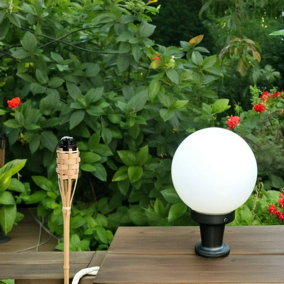 HOOWIFFY Bamboo Garden Torches Beige Natural Material for Romantic Ambiance