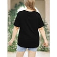 thumbnail image 5 of XCHQRTI Women Leopard Heart T-Shirt Plus Size Short Sleeve Graphic Shirt Valentine's Day Top, 5 of 7