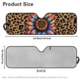 thumbnail image 3 of FUIALDOLG Sunflower Leopard Car Windshield Sun Shade, Universal Car Sunshade for ORV Front Windshield, Blocks Heat and Sun Foldable 52.95x16.14 Inch, 3 of 7