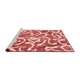 thumbnail image 2 of Ahgly Company Machine Washable Indoor Square Abstract Red Modern Area Rugs, 7' Square, 2 of 4