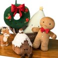 thumbnail image 2 of Christmas Ginger Bread Plush Pillow Stuffed Chocolate Cookie Cabin House Decor Cushion Funny XMas Tree Party Decor Doll Plushie, 2 of 5