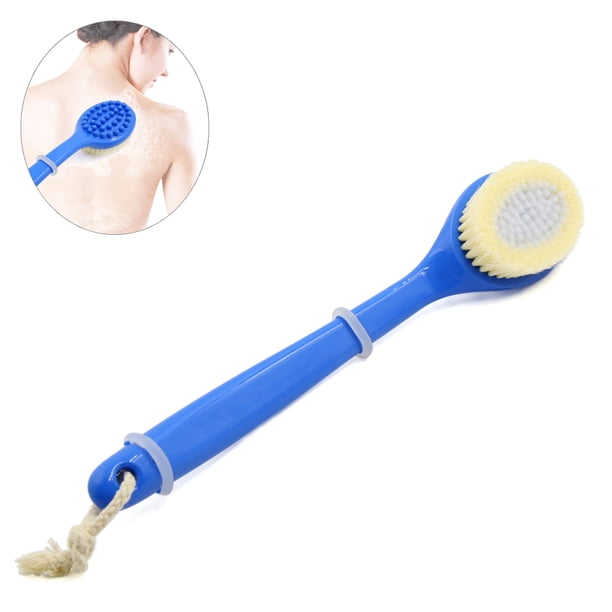 Curved Long Handle Bath Brush Bristle Back Exfoliating Scrubber Body