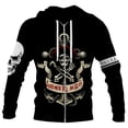 thumbnail image 4 of Nueva sudadera con capucha con cremallera y calavera con estampado 3D para hombre, chaqueta informal de calle de gran tamaño para hombre, ropa de moda retro para otoño e invierno, 4 of 5