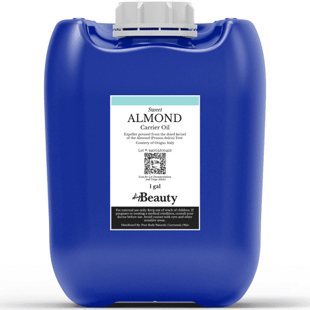 Bulk Sweet Almond Oil - Cold Pressed 100% Pure Prunus Dulcis Oil - 1 Gallon by DIYBeauty
