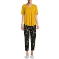 thumbnail image 2 of Time and Tru Women's Print Sweatpants, 2 of 5