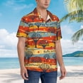 thumbnail image 5 of Daiia Vibrant Autumn Forest Hues Hawaiian Shirt for Men Gentle Cotton Regular Short Sleeve Casual-Small, 5 of 9
