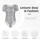 thumbnail image 4 of Balery Cute Sloth Body de cuello redondo de manga corta para mujer Tops de manga corta Tops básicos-X-Large, 4 of 7