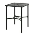 thumbnail image 2 of Nuu Garden Outdoor Height Bar Table, 28" Square Patio Bistro Table with 1.57" Umbrella Hole and Mesh Metal Tabletop, Powder-Coated Metal Outside Furniture, Black with Gold Spekles, 2 of 5