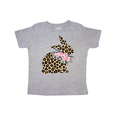 

Inktastic Leopard Print Bunny Flowers Gift Toddler Boy or Toddler Girl T-Shirt