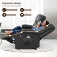 thumbnail image 3 of LOBERFVE Recliner Couch, 3 Seater Sofa with Cup Holders for Living Room, 3 of 6