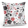 thumbnail image 1 of BSDHOME Black Daisy Abstract with Hand Drawing Flowers Red Composition Pillow Case Pillow Cover 20x20 inch, 1 of 1