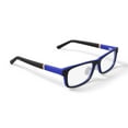 thumbnail image 3 of Walmart Youth FM17005 Rectangular Prescription Eyeglasses with Case, Black/Blue, 3 of 6