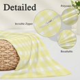 thumbnail image 3 of Yellow Checkered Body Pillow Cover 20 x 60 Inch Decorative Pillow Cover Farmhouse Plaid Buffalo Elegant Lumbar Pillowcase Seasonal Rectangle Cushion Case for Couch Sofa Bed Living Room, 3 of 9