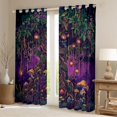 thumbnail image 2 of Castle Fairy Anime Tree Mushroom Curtains Pack of 2 (42x84 Each) for Boys Girls,Fairy Spring Garden Curtains Blackout,Magical Botanical Plants Bedroom Curtains,Lightweight Room Decor, 2 of 6
