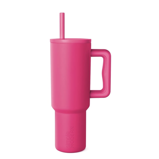 Vaso Simple Modern Trek Signature de 1,2 L con asa y pajita