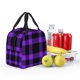 thumbnail image 5 of Easygdp Purple Buffalo Plaid Bolsa Térmica Premium - Tela Oxford Impermeable, Gran Capacidad, Bolsillo Frontal, Unisex para Trabajo, Escuela, Actividades al Aire Libre y Picnics, 5 of 8