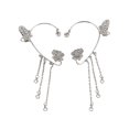 thumbnail image 1 of Exquisitos Pendientes De Borla De Mariposa, Circonita AAA. Hipoalergénico, No Perforado, Aleación De Oro Y Plata. Sin Clips Perforantes, Regalo De Joyería Con Cristales, 1 of 8