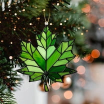 Maple Leaf Stained Window Hanging, Stained Acrylic Window Hanging Pendant Halloween Decor, Fall Maple Panel Suncatcher for Harvest Thanksgiving Autumn Party Supplies