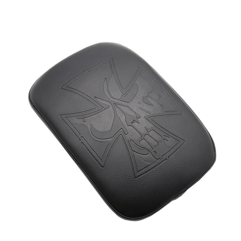 Motorcycle Rear Pillion Passenger Pad, Suitable for , for , Rectangular PU  Leather Seat Pattern - 6 Suction Cup