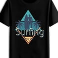 thumbnail image 1 of T-Shirt Décontracté à Col Rond pour Hommes avec Silhouette de Surfeur et Imprimé de Planche de Surf / Doux, Confortable, Résistant aux Plis, Lavable en Machine, Séchage Rapide, de Haute Qualité, Durable, Idéal pour un Usage Quotidien, Sports, 1 of 8