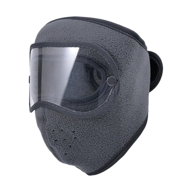 Almencla Masque de Ski Confortable Réutilisable Anti-Froid Masque Complet pour Hommes Femmes Course Gris