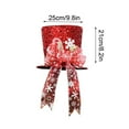 thumbnail image 3 of HLONK Leg Red Tree Top Hat Fabric Bow Compression Folding Christmas Tree Top Hat, 3 of 5