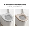thumbnail image 4 of Injueey Cubierta de asiento de inodoro, alfombrilla lavable de acrílico cálido, funda de asiento de decoración para el hogar, accesorios de Suministros de limpieza para el hogar Injueey HA019654-00, 4 of 6