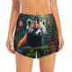thumbnail image 2 of Balery Forest Plant Raccoon Pantalones cortos deportivos para mujer con forro y dos bolsillos, elásticos, para entrenamiento, gimnasio, yoga-Small, 2 of 7