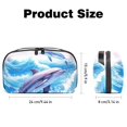 thumbnail image 5 of Dolphin Charger Organizer Hard Drive Bag Cable Cord Organizer Small Storage Pouch Oxford Fabric Waterproof Electronic Digital Accessories Travel Case 5.9x9.44x3.14 in., 5 of 6