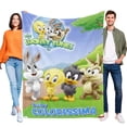 thumbnail image 1 of Bebé Looney Tunes anti-pilling, suave, ligera, esponjosa y acogedora de lujo para hogar y cocina – Perfecta para niños y adultos,150X130cm, 1 of 6