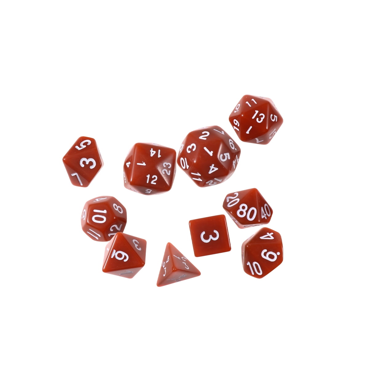 10pcs/Set For Game Polyhedral Multi Sided Acrylic Poker Dice Funny Acrylic Dices 