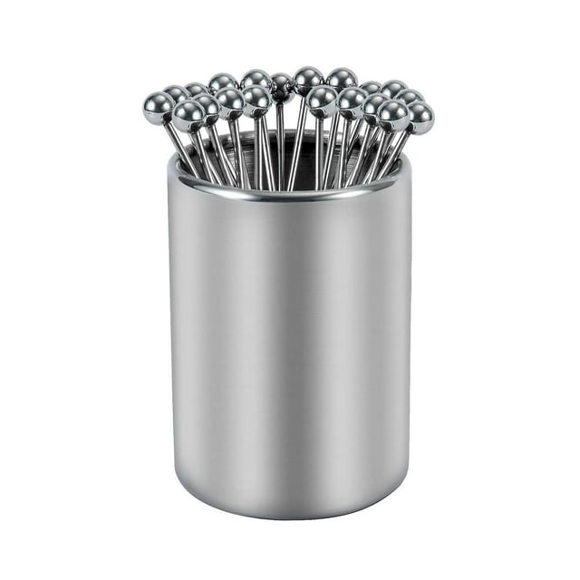 Palillos de cóctel con soporte Palillos de bebidas portátiles para bar restaurante 20 palillo de dientes