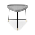 thumbnail image 1 of Whiteline ST1435-GRY Sara Table d'Appoint Gris Chêne Placage&44; Fram Métal Noir & Laiton Bouchon, 1 of 1