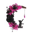 thumbnail image 1 of Guirnalda de guirnalda de Halloween, regalo, corona de puerta de luna, decoración del hogar (rosa roja), 1 of 3