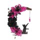 thumbnail image 1 of Guirnalda de guirnalda de Halloween, regalo, corona de puerta de luna, decoración del hogar (rosa roja), 1 of 3