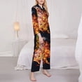 thumbnail image 3 of Lsque Tennis Ball In Fire1 Pattern Long Sleeve Pajama Set for Women - Soft 2-Piece Sleepwear and Loungewear Set with Pockets, Comfy Nightwear-Large, 3 of 7