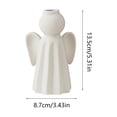 thumbnail image 3 of Ceramic Vase,Flower Pots,Cute Art Solid Color Design for Living Room,Indoor Space Desktop Decoration,White, 3 of 6