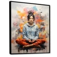 thumbnail image 2 of Designart "Minimalistic Yoga Meditation I" Yoga Floater Framed Canvas Art Print, 2 of 5