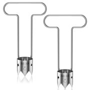 2Pcs Red Bell Pepper Seed Corer - Fruit Vegetable Stem Remover for Pepper Pineapple Pear Apple Tomato, 304 Stainless Steel Rust Resistant, Easy to Use & Clean Kitchen Gadgets Tool (1 Set)