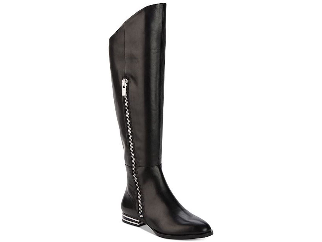 dkny black leather boots