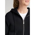 thumbnail image 2 of ID Ideology Womens Zip Front Fleece Hoodie Black S, 2 of 3