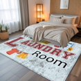 thumbnail image 5 of 8x10 Area Rugs, Laundry Room Non-Skid Rubber Backing Large Rectangle Rugs - Living Room Bedroom Home Office, Blue Cartoon Washing Machine Clothes Indoor Floor Mat Carpets Washable Rug, 5 of 9