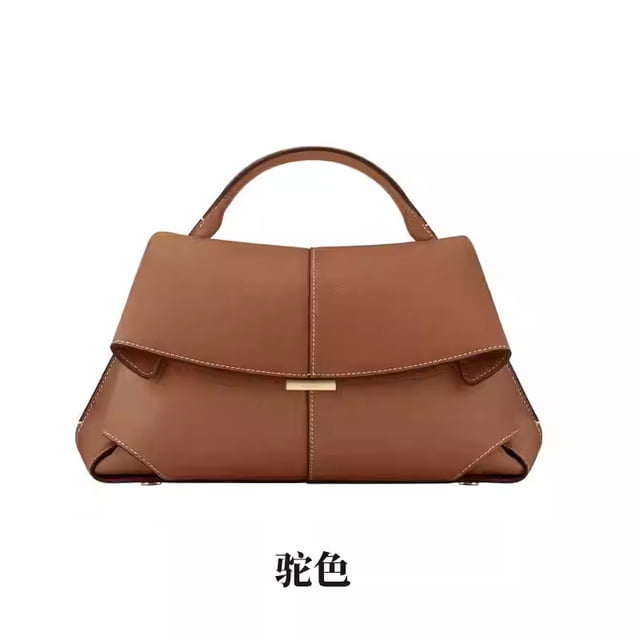 Smile Bag: Bolso bandolera plisado sofisticado en color camel + caja de regalo