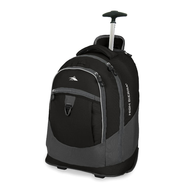High Sierra Chaser Wheeled Backpack Black Charcoal Black Walmart