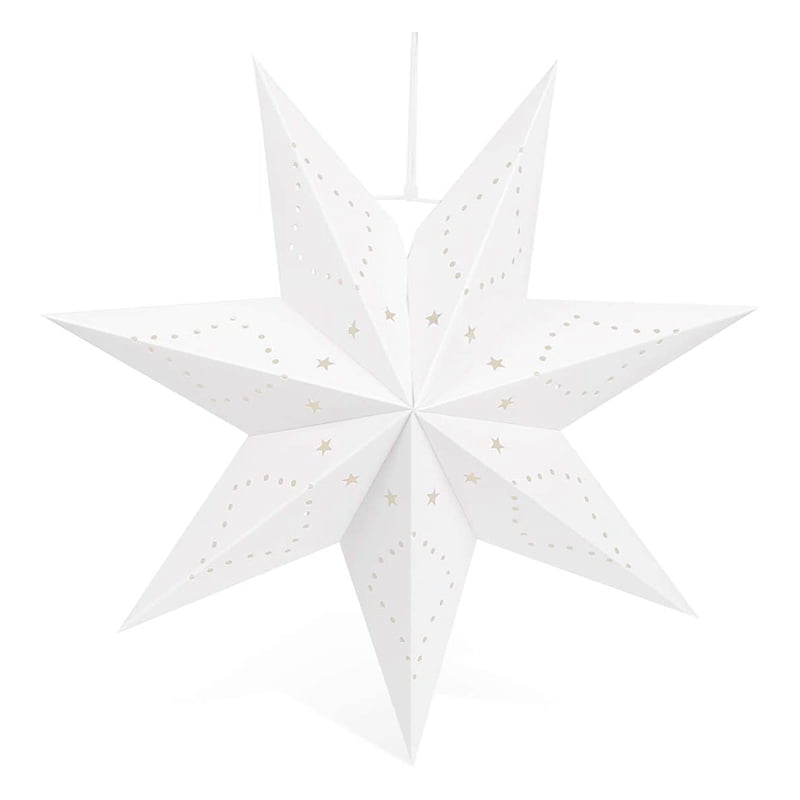 7 Pcs Paper Stars Hanging Wedding Party Birthday Hollow Table Home Garland Decor