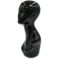 thumbnail image 3 of N'icePackaging - Life-Sized Glossy Black Mannequin Head - Poly-Resin - For Merchandise or Showcase - Free-Standing - Hats/Wigs/Earrings/Necklace/Scarfs, 3 of 4