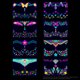 thumbnail image 5 of Pegatina Etiqueta engomada fluorescente de la cara Etiqueta engomada del tatuaje iluminada a prueba de agua Accesorios de arte corporal Etiqueta adhesiva de transferencia de agua para festivales de mú, 5 of 8