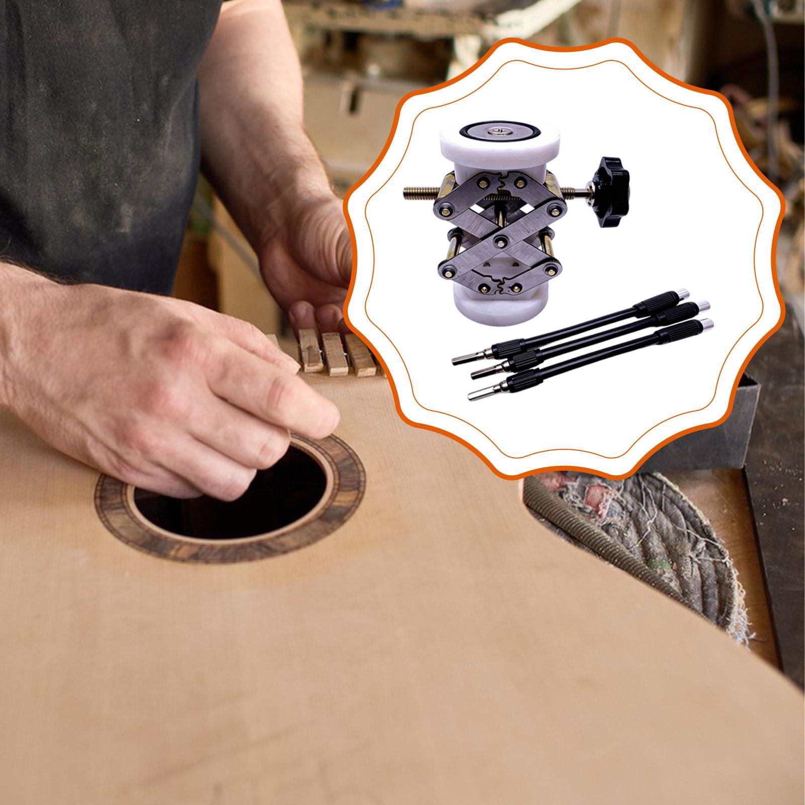 Guitar Brace Repair Jack Telescoping Jack Luthier Tool Adjustable Metal Support for Guitar Maintenance